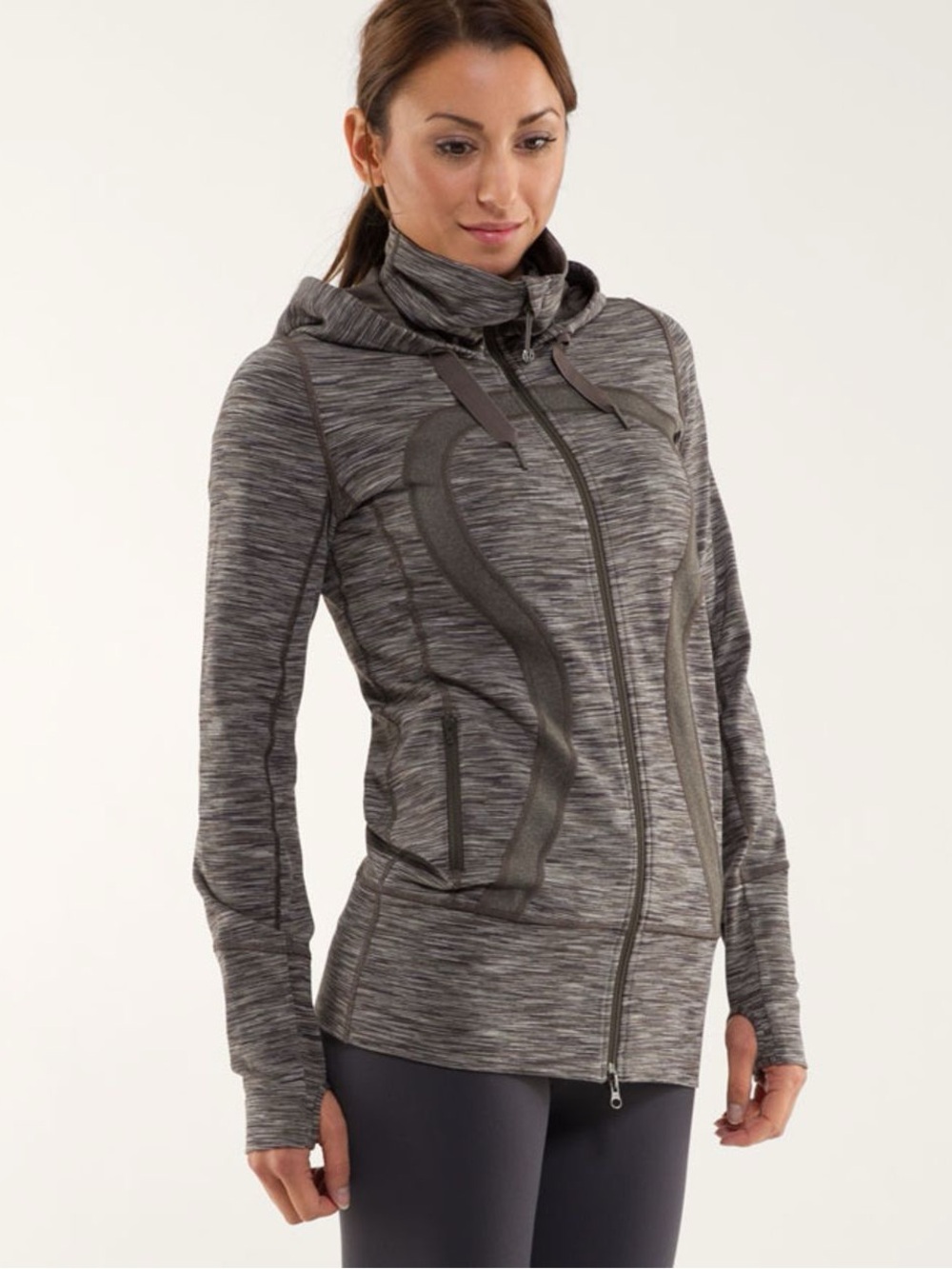 Lululemon Stride Zip Up Jacket with Hoodie Sz 4 EUC
